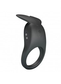 Черное перезаряжаемое виброкольцо Carlton - Baile - в Ноябрьске купить с доставкой
