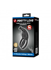 Черное перезаряжаемое виброкольцо Goodwin - Baile - в Ноябрьске купить с доставкой