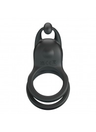 Черное перезаряжаемое виброкольцо Goodwin - Baile - в Ноябрьске купить с доставкой