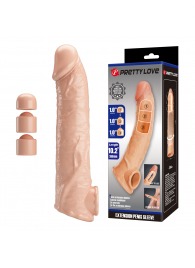 Телесный фаллоудлинитель с подхватом мошонки Silas - 26 см. - Baile - в Ноябрьске купить с доставкой