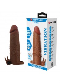 Коричневая насадка на пенис Quillon - 20 см. - Baile - в Ноябрьске купить с доставкой