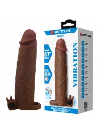 Коричневая насадка на пенис Xerxes - 22 см. - Baile - в Ноябрьске купить с доставкой