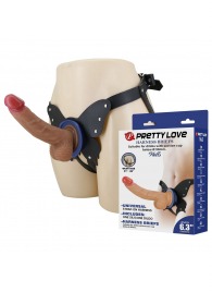 Поясной страпон Wells: трусики в форме бабочки и фаллоимитатор-насадка - Baile - купить с доставкой в Ноябрьске