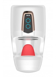 Белый мастурбатор с язычком и возвратно-поступательными движениями - Secwell - в Ноябрьске купить с доставкой