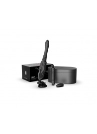 Черная секс-машина с функцией нагрева, насадками и присоской Sesh - Zalo - купить с доставкой в Ноябрьске