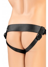 Телесный фаллопротез на черных ремнях Conall - 15 см. - ToyFa - купить с доставкой в Ноябрьске