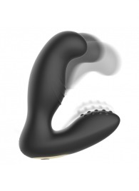 Черный вибромассажер простаты с ротацией и пультом ДУ - Ibiza - в Ноябрьске купить с доставкой