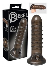 Насадка на пенис Rebel smoke с рёбрышками и отверстием под мошонку - Orion - в Ноябрьске купить с доставкой