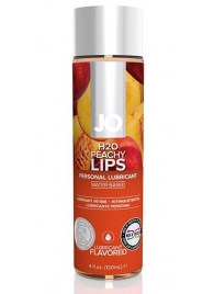 Лубрикант на водной основе с ароматом персика JO Flavored Peachy Lips - 120 мл. - System JO - купить с доставкой в Ноябрьске