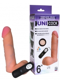 Фаллическая насадка Харнесс UNICOCK 6  с вибрацией - 18 см. - LOVETOY (А-Полимер) - купить с доставкой в Ноябрьске