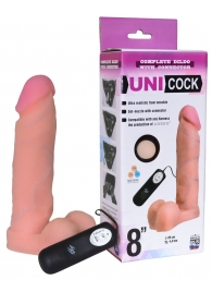 Фаллическая насадка Харнесс UNICOCK 8  с вибрацией - 20 см. - LOVETOY (А-Полимер) - купить с доставкой в Ноябрьске