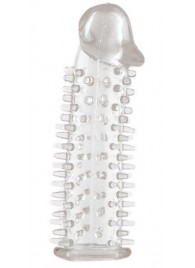 Прозрачная насадка на половой член с закрытой головкой и шипами - 12,5 см. - ToyFa - в Ноябрьске купить с доставкой