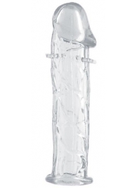 Гладкая прозрачная насадка с усиками под головкой - 12,5 см. - Toyfa Basic - в Ноябрьске купить с доставкой