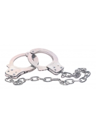 Наручники из металла с длинной цепочкой CHROME HANDCUFFS METAL HANDCUFFS W. KEY - NMC - купить с доставкой в Ноябрьске