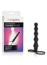 Насадка на пенис для двойного проникновения Silicone Beaded Double Rider - 14 см. - California Exotic Novelties - в Ноябрьске купить с доставкой