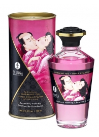 Массажное интимное масло с ароматом малины - 100 мл. - Shunga - купить с доставкой в Ноябрьске