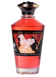 Массажное интимное масло с ароматом клубничного вина - 100 мл. - Shunga - купить с доставкой в Ноябрьске