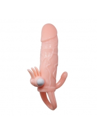 Удлиняющая насадка с вибрацией и маленьким отростком для массажа преданусной зоны - Baile - в Ноябрьске купить с доставкой