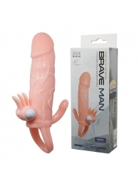 Удлиняющая насадка с вибрацией и маленьким отростком для массажа преданусной зоны - Baile - в Ноябрьске купить с доставкой