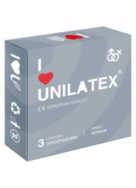 Презервативы с рёбрами Unilatex Ribbed - 3 шт. - Unilatex - купить с доставкой в Ноябрьске