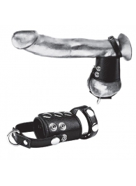 Кольцо на член и мошонку Cock Ring With 2  Ball Stretcher And Optional Weight Ring - BlueLine - в Ноябрьске купить с доставкой