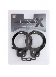 Чёрные наручники из листового металла BONDX METAL CUFFS BLACK - Dream Toys - купить с доставкой в Ноябрьске