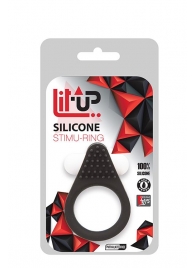 Чёрное эрекционное кольцо LIT-UP SILICONE STIMU RING 1 BLACK - Dream Toys - в Ноябрьске купить с доставкой