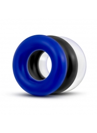 Набор из 3 разноцветных колец Stay Hard Donut Rings - Blush Novelties - в Ноябрьске купить с доставкой