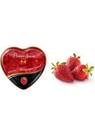 Массажная свеча с ароматом клубники Bougie Massage Candle - 35 мл. - Plaisir Secret - купить с доставкой в Ноябрьске