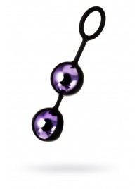 Фиолетово-чёрные вагинальные шарики TOYFA A-toys - A-toys