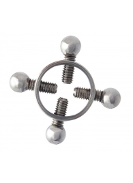 Серебристые зажимы для сосков на винтах - ToyFa - купить с доставкой в Ноябрьске