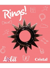 Чёрное эрекционное кольцо Rings Cristal - Lola Games - в Ноябрьске купить с доставкой