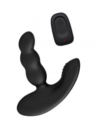 Черный силиконовый стимулятор простаты Levett Nitoc с пультом ДУ - Levett - в Ноябрьске купить с доставкой
