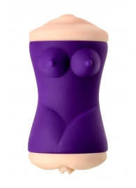 Двухсторонний мастурбатор JOS YARA в фиолетовой колбе - JOS - в Ноябрьске купить с доставкой