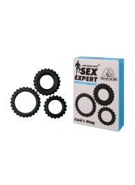 Набор из 3 эрекционных колец Sex Expert - Sex Expert - в Ноябрьске купить с доставкой