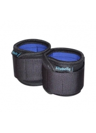 Неопреновые черно-синие наручники - Sitabella - купить с доставкой в Ноябрьске