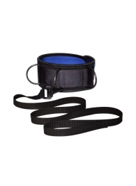 Чёрно-синий неопреновый ошейник с поводком - Sitabella - купить с доставкой в Ноябрьске