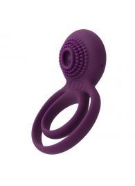 Фиолетовое эрекционное виброкольцо Tammy с подхватом мошонки - Svakom - в Ноябрьске купить с доставкой