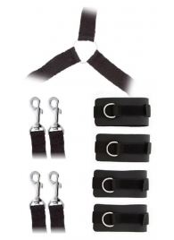 Комплект наручников и поножей LUXURIOUS BED RESTRAINT CUFF SET - Blush Novelties - купить с доставкой в Ноябрьске