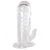 Прозрачная гелевая насадка с клиторальным отростком - 13 см. - Toyfa Basic - в Ноябрьске купить с доставкой
