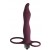 Бордовая вибронасадка для двойного проникновения Flirtini - 15,9 см. - Lola Games - купить с доставкой в Ноябрьске