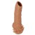 Телесная насадка с усиками и открытой головкой Nude Sleeve L - 14 см. - KOKOS - в Ноябрьске купить с доставкой