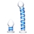 Набор из 2 стеклянных игрушек с синей спиралью Swirly Dildo   Buttplug Set - Glas