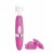 Розовый ротационный жезловый вибратор с двумя насадками 360° Spinning Head Wand Massager Set - Bodywand