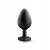 Черная анальная втулка с прозрачным кристаллом Bling Plug Medium - 8,2 см. - Blush Novelties