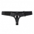 Чёрные кожаные трусики для больших насадок - БДСМ Арсенал - купить с доставкой в Ноябрьске