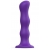 Фиолетовая насадка Strap-On-Me Dildo Geisha Balls size M - Strap-on-me - купить с доставкой в Ноябрьске