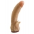 Телесная гелевая насадка-фаллос с клиторальными лепестками - 18,5 см. - LOVETOY (А-Полимер) - купить с доставкой в Ноябрьске