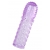 Фиолетовая рельефная насадка на пенис - 13,5 см. - A-toys - в Ноябрьске купить с доставкой