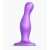 Фиолетовая насадка Strap-On-Me Dildo Plug Curvy size M - Strap-on-me - купить с доставкой в Ноябрьске